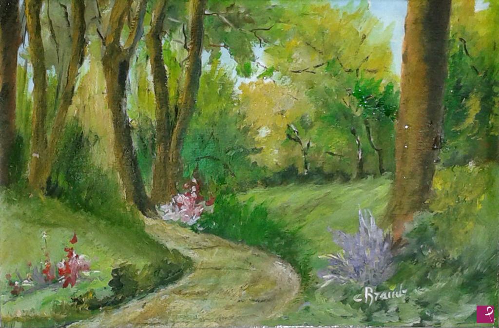 quadri in vendita online - sentiero nel bosco
