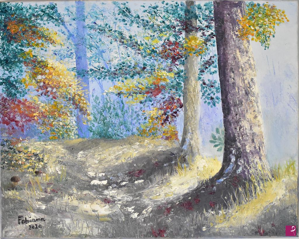 quadri in vendita online - Sentiero nel bosco