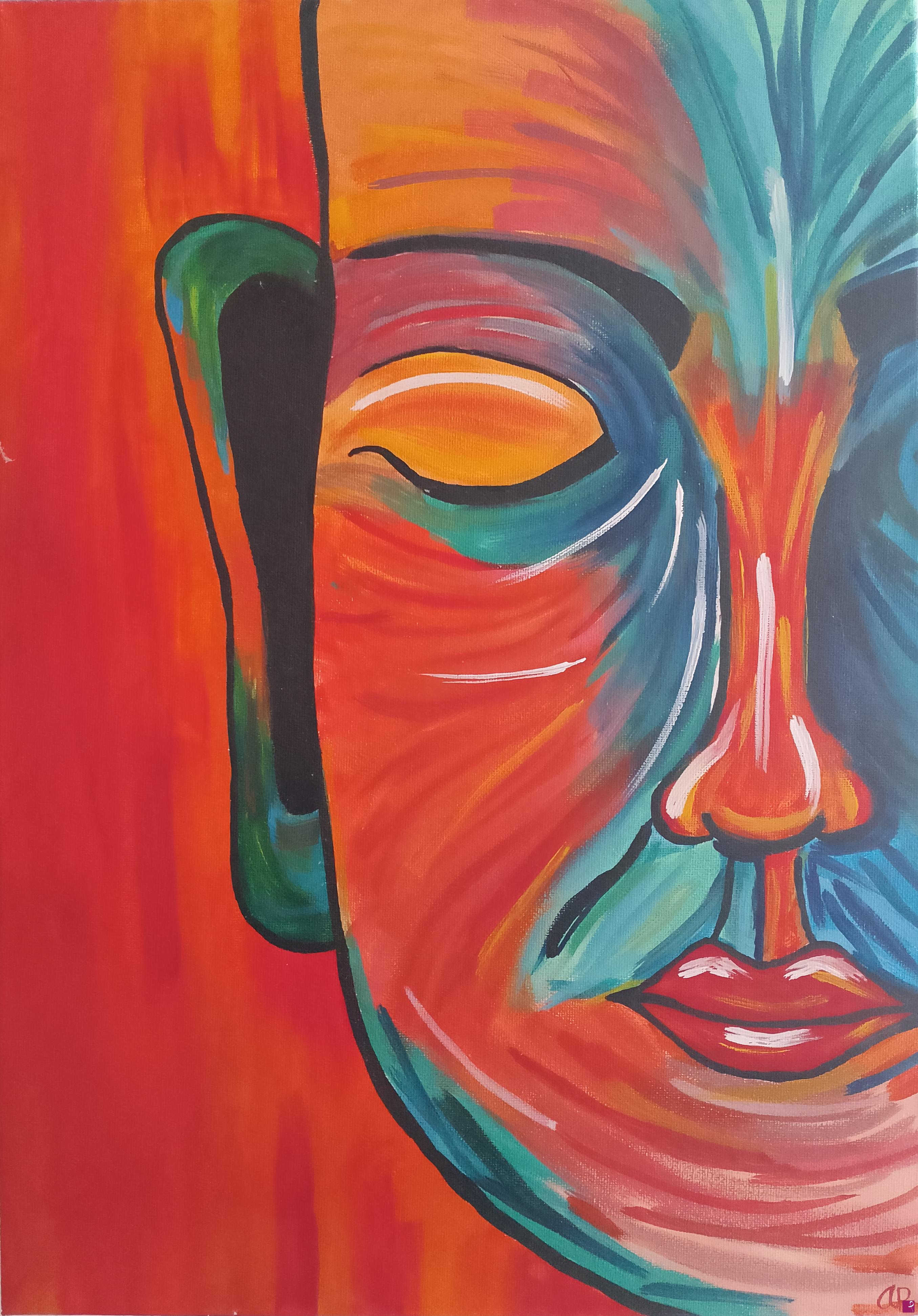 quadri in vendita online - Silenzio interiore – Buddha in stile pop-art