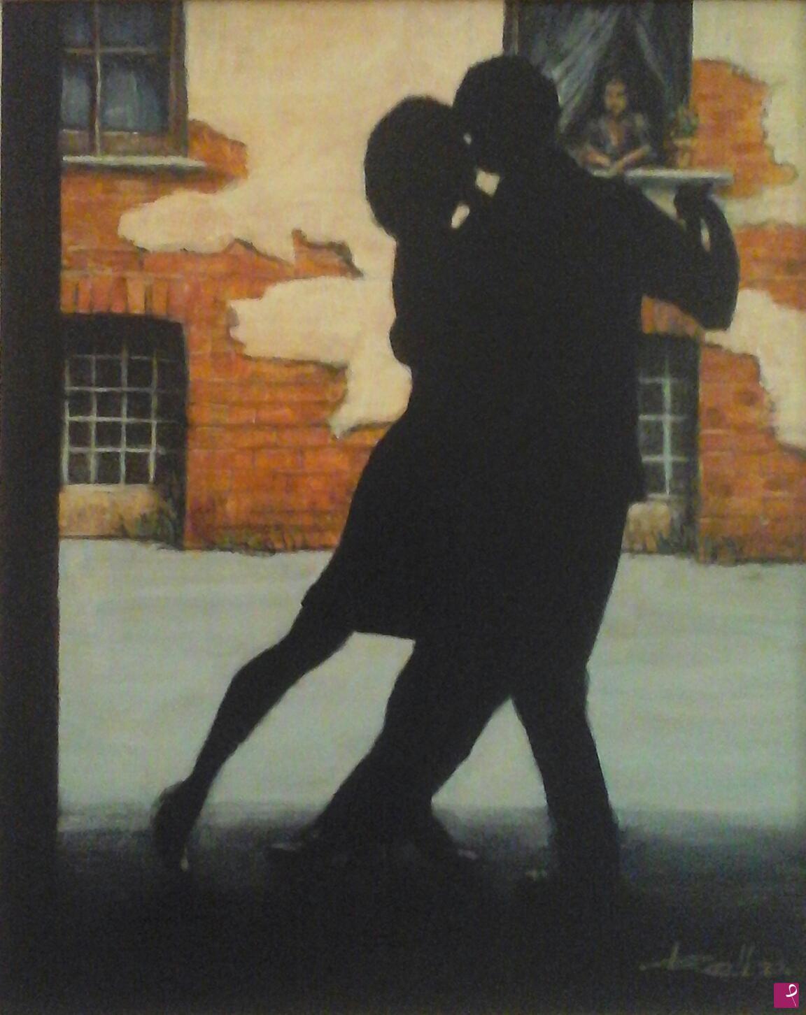 quadri in vendita online - silhouette di un tango 
