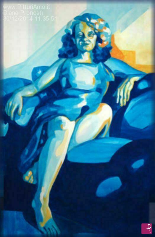 quadri in vendita online - simona in blu 2
