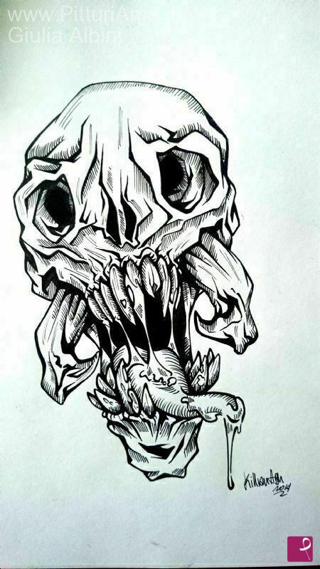 quadri in vendita online - Skull