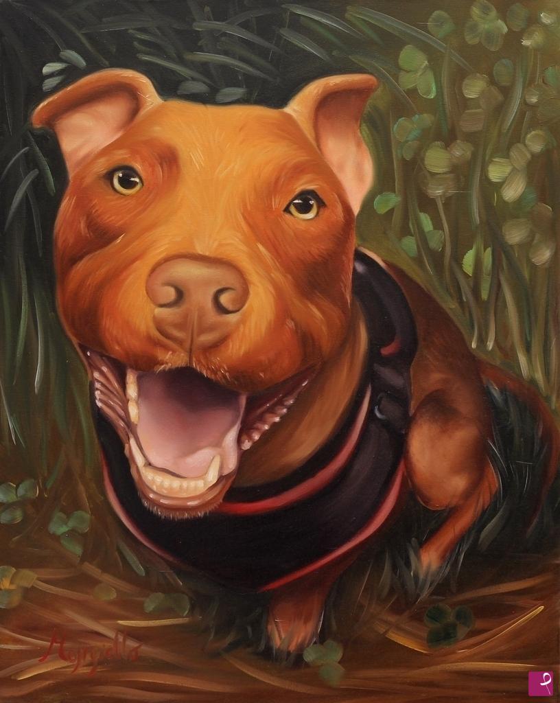 quadri in vendita online - Smiling dogs: Ares