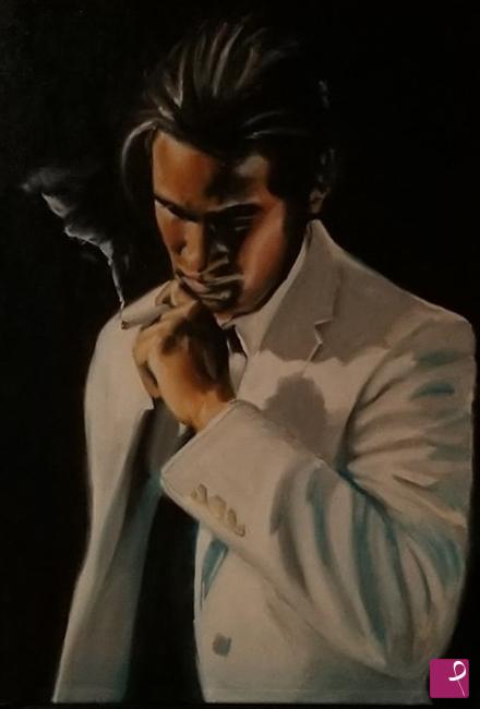 quadri in vendita online - Smoking under the light