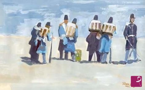 quadri in vendita online - Soldati francesi del 59 (Giovanni Fattori)