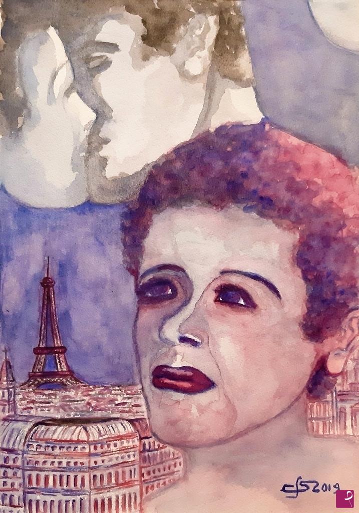quadri in vendita online - sous le ciel de Paris la vie en rose