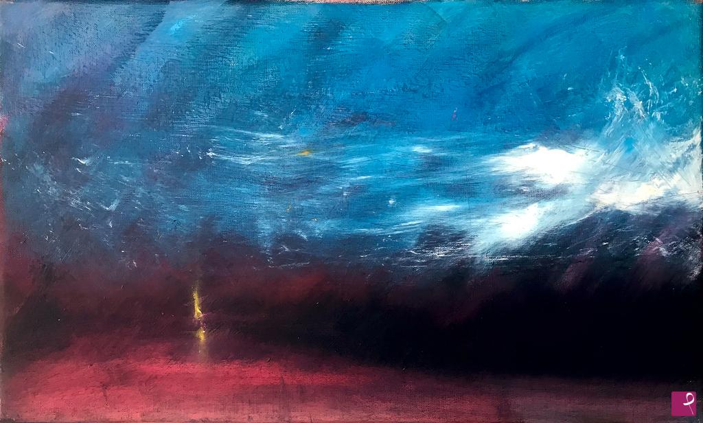 quadri in vendita online - "Spazio temporale n°103" - 50X30 - olio su tela - Sergio Raffo 2018 