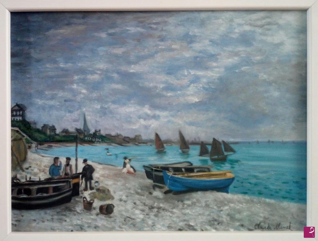 quadri in vendita online - spiaggia a sainte adresse (Monet)