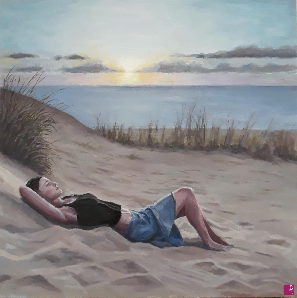 quadri in vendita online - Spiaggia al tramonto