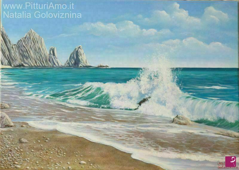 quadri in vendita online - Spiaggia Due sorelle