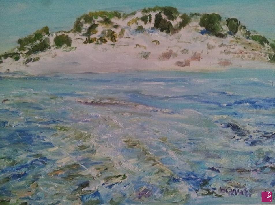 quadri in vendita online - Spiaggia e acque cristalline