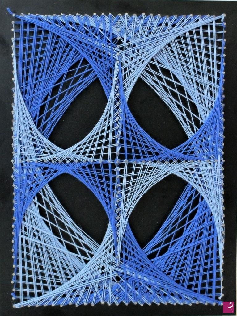 quadri in vendita online - Spirale Blu String Art