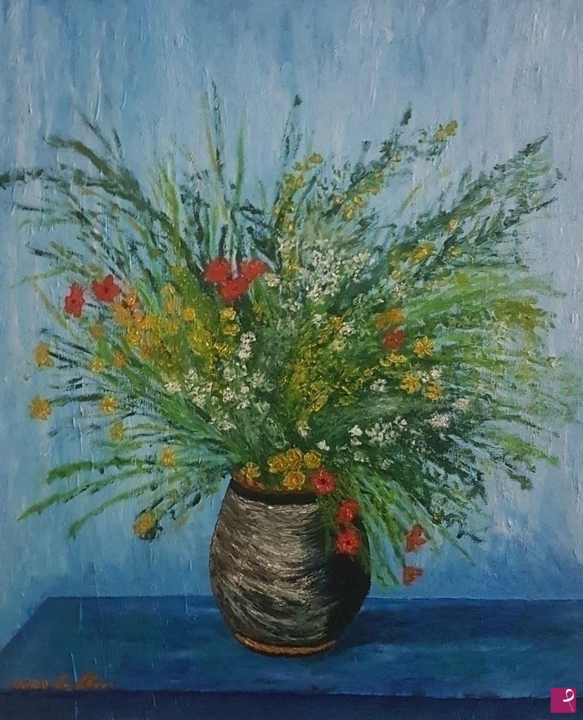 quadri in vendita online - Spolverando i colori. La tela è viva e respira va solo amata e nutrita come uno splendido mazzo di fiori. 