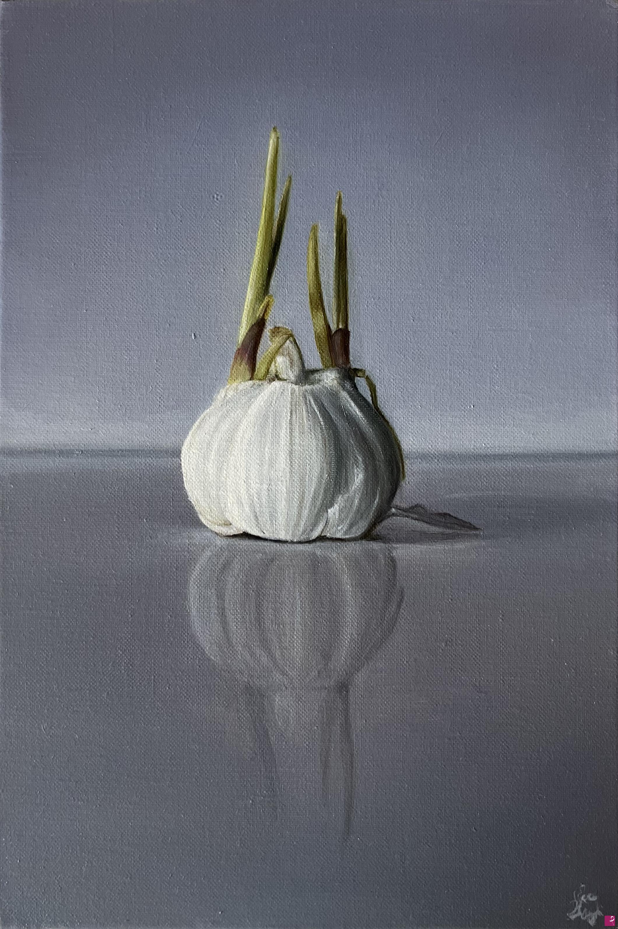 quadri in vendita online - Sprouted Garlic