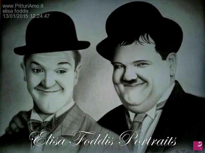 quadri in vendita online - stanlio e olio