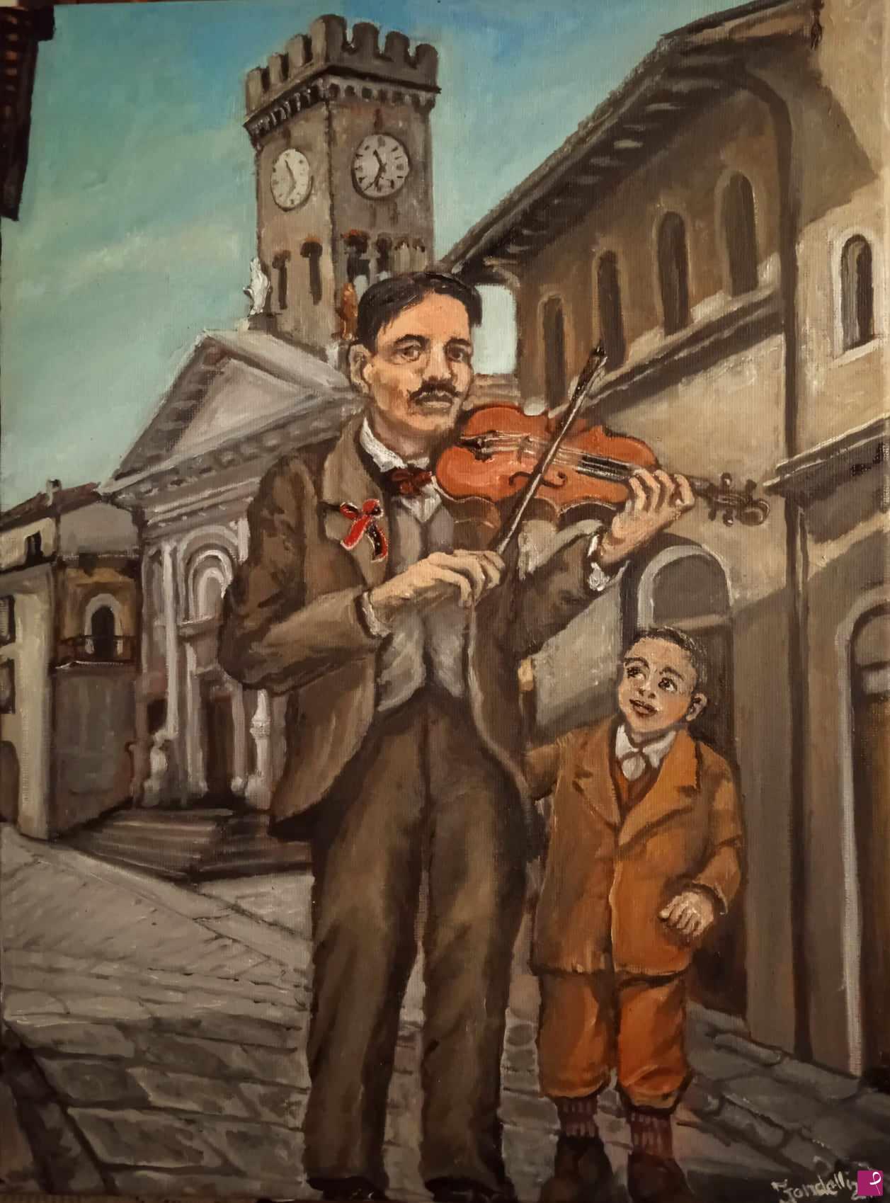 quadri in vendita online - Storico Maestro di Violino poggibonsese