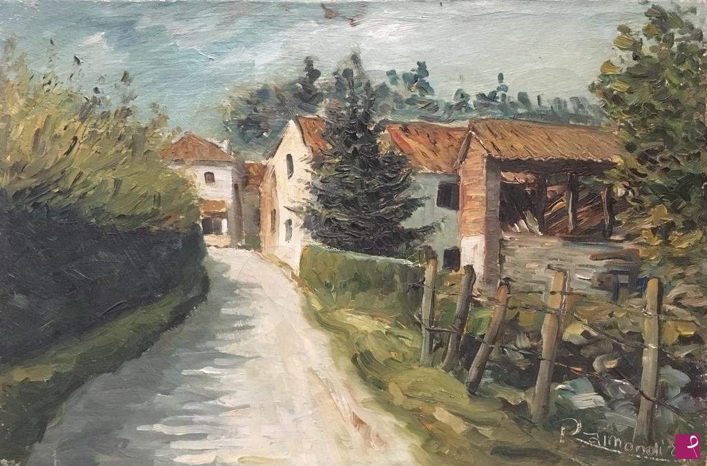 quadri in vendita online - Strada di campagna