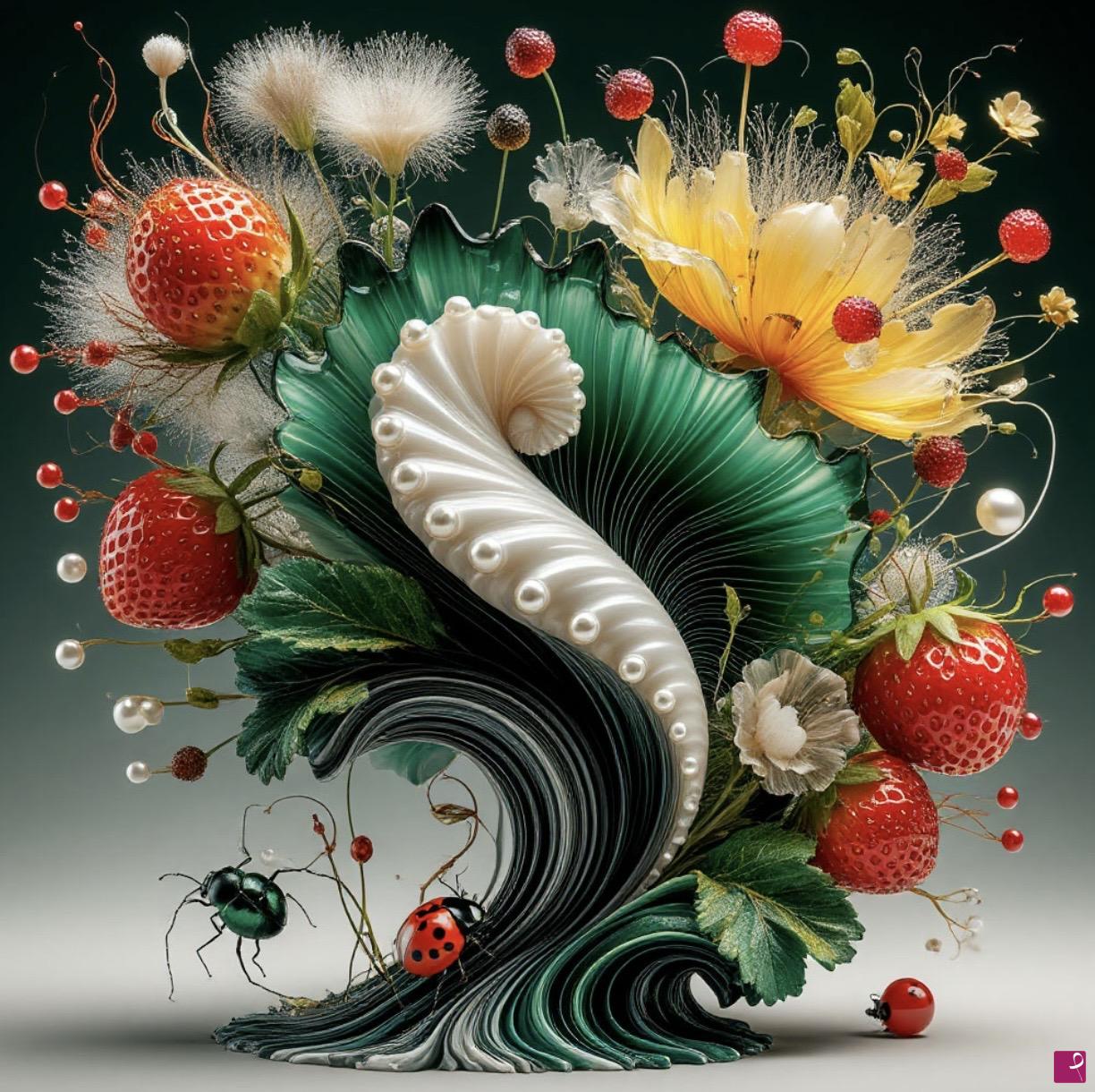 quadri in vendita online - Strawberry bouquet