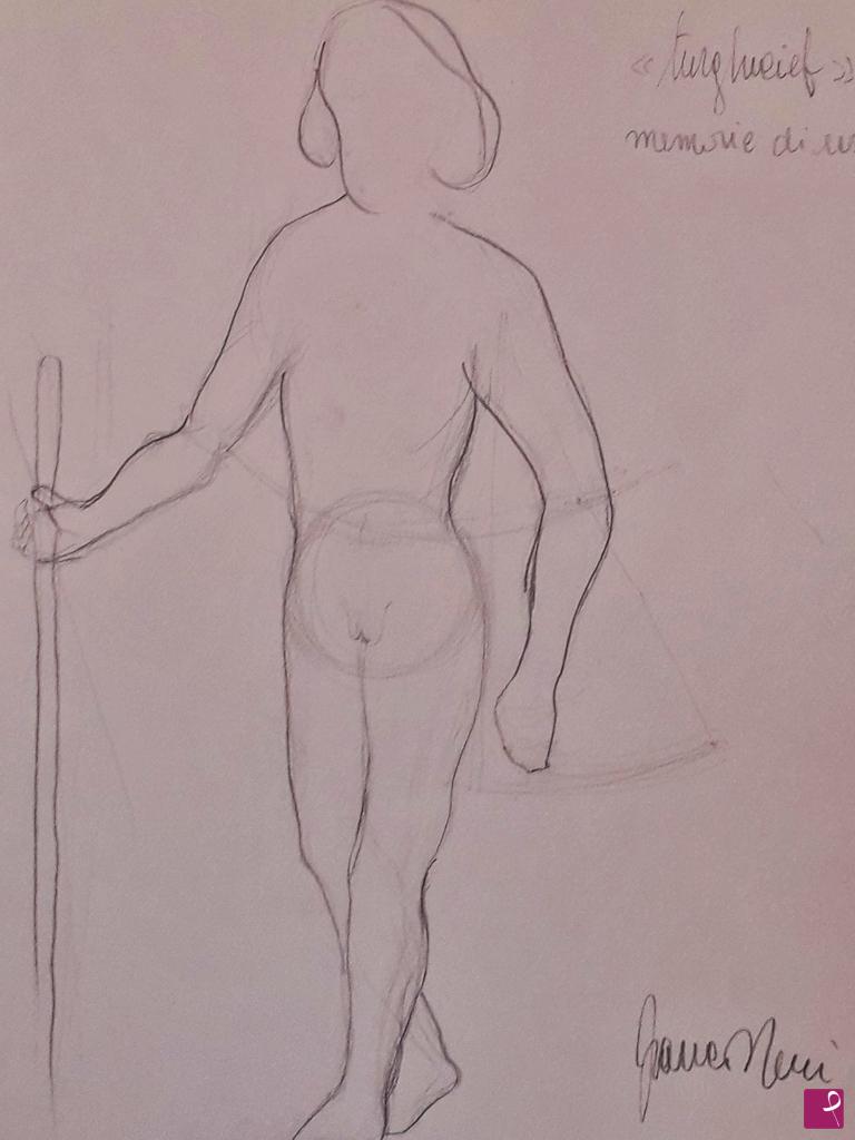 quadri in vendita online - Studi di anatomia in piedi.