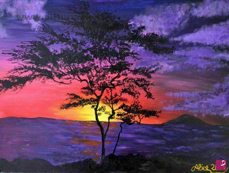 quadri in vendita online - Sunset