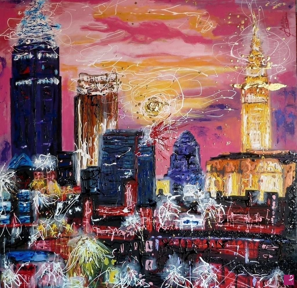 quadri in vendita online - SUNSET NEW YORK