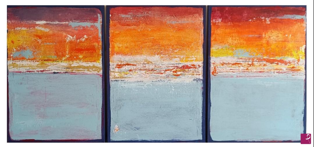 quadri in vendita online - Sunset on Blue coast