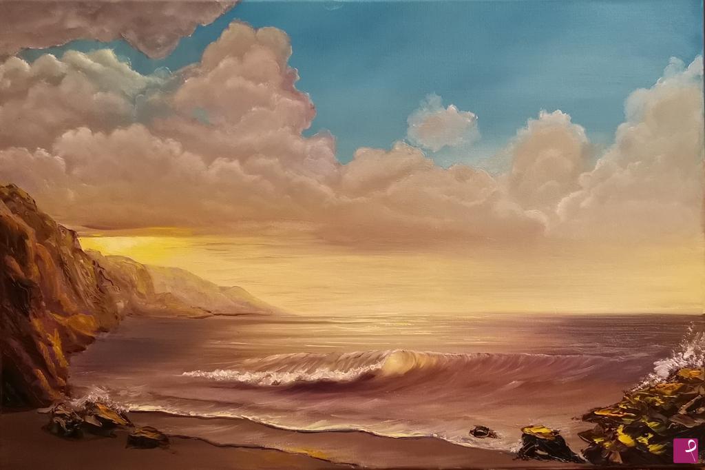 quadri in vendita online - Sunset seascape 