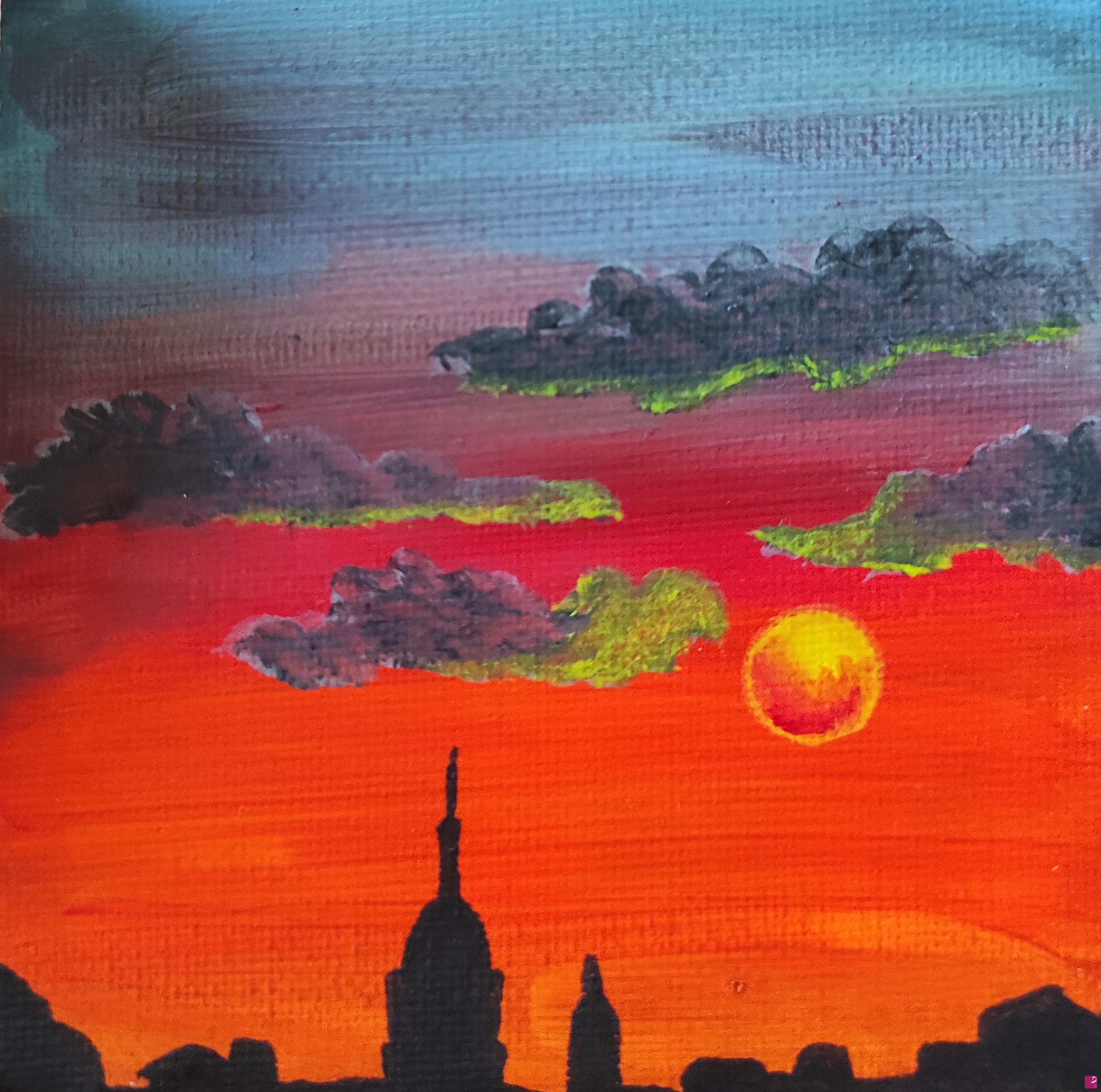 quadri in vendita online - Sunset Skyline.