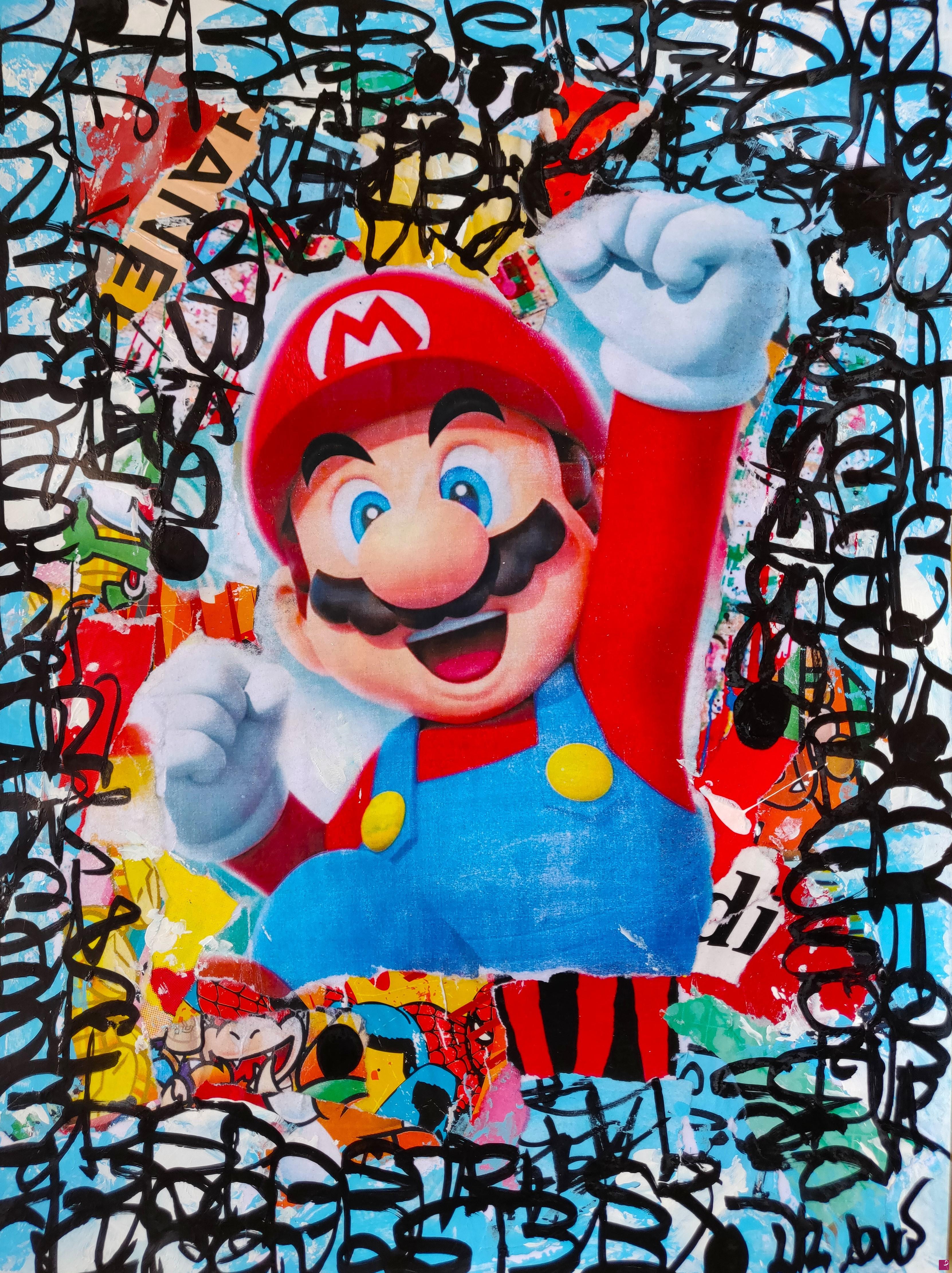 quadri in vendita online - Super Mario blue