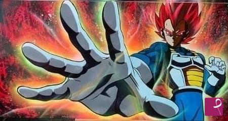 quadri in vendita online - SuperVegeta Red 