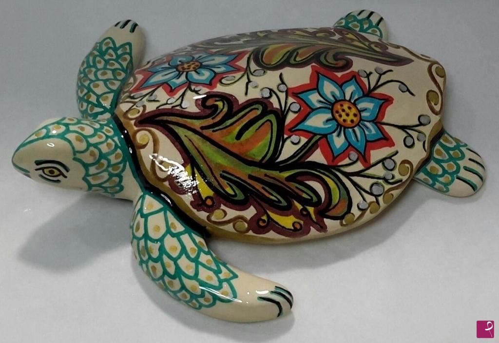 quadri in vendita online - Tartaruga marina in ceramica artistica 