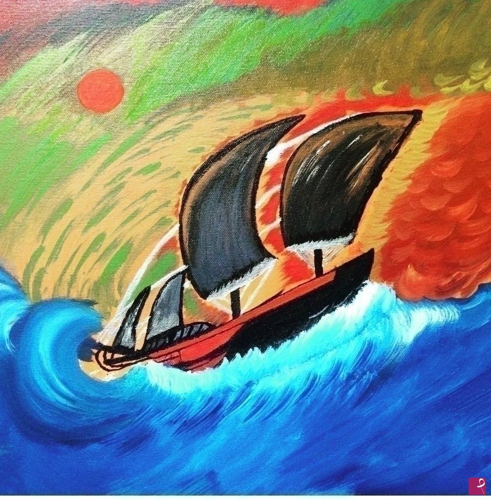 quadri in vendita online - Tempesta di mare