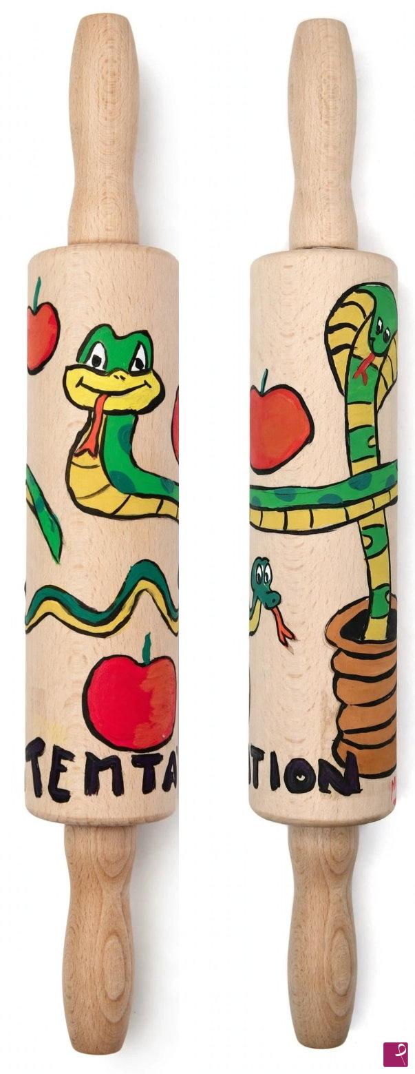 quadri in vendita online - TEMPTATION ROLLING PIN (opera a 2 facce)