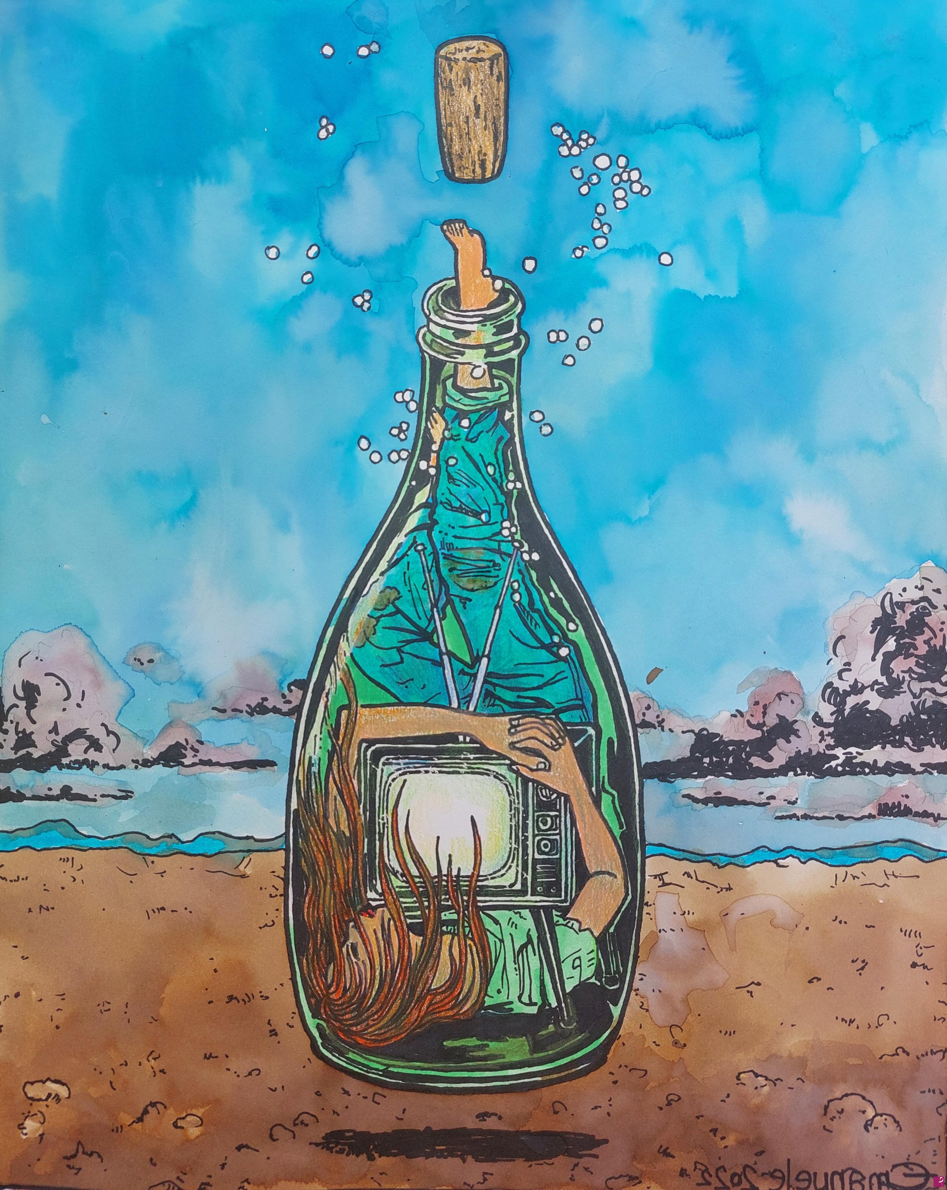 quadri in vendita online - The bottle