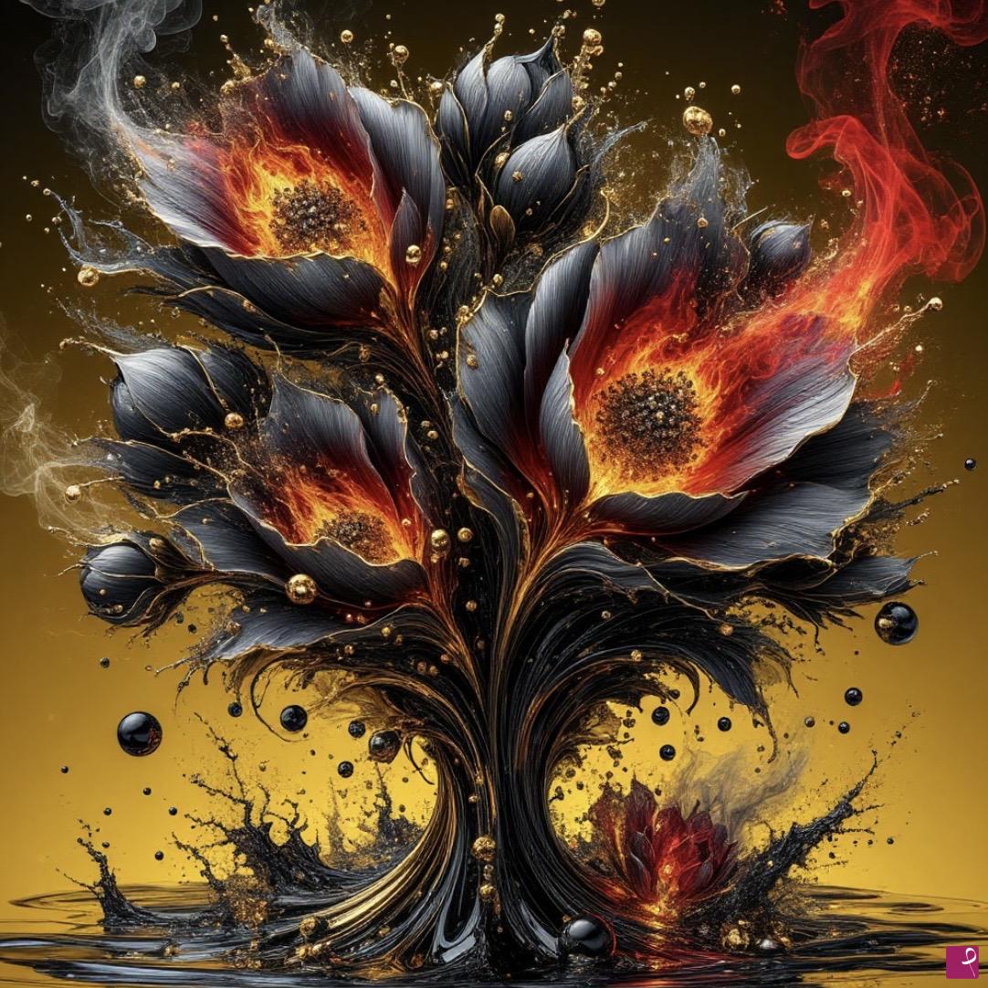 quadri in vendita online - The inner fire of flowers