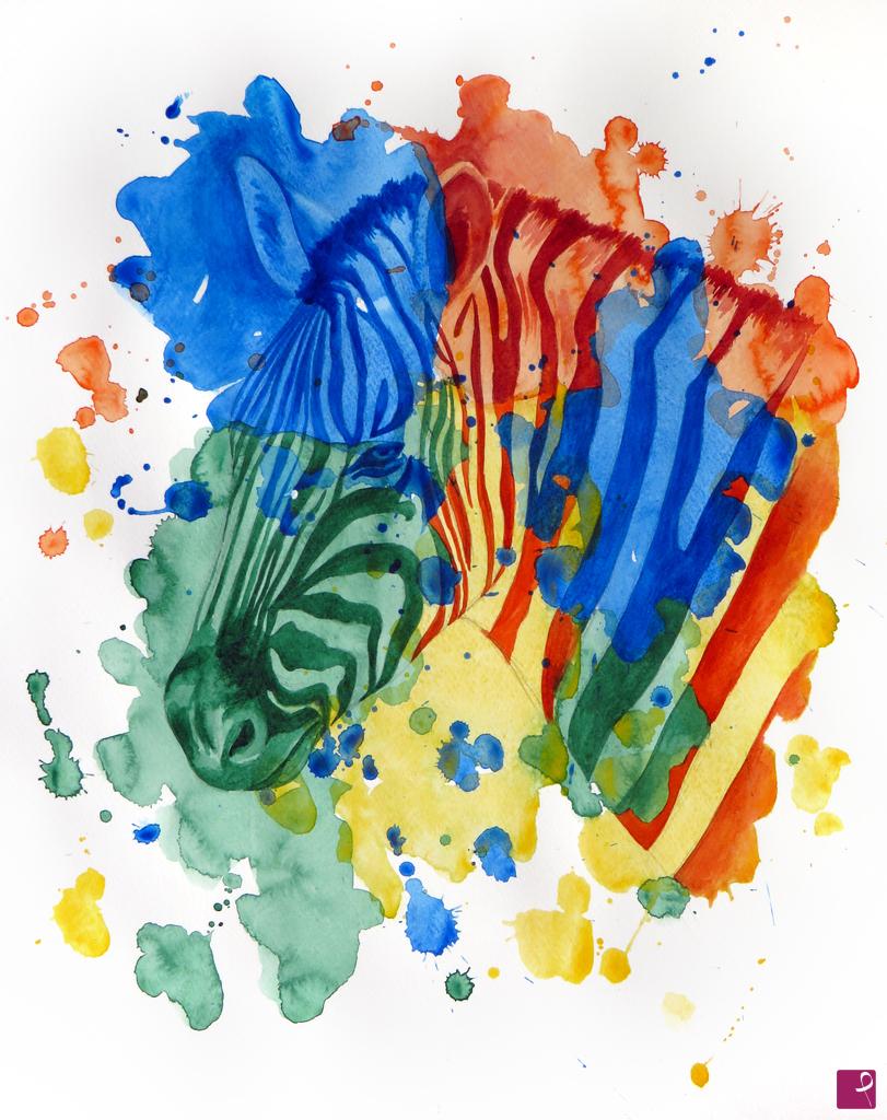 quadri in vendita online - The power of color - Zebra