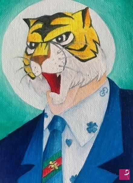 quadri in vendita online - the tiger man is the most fashionable of all