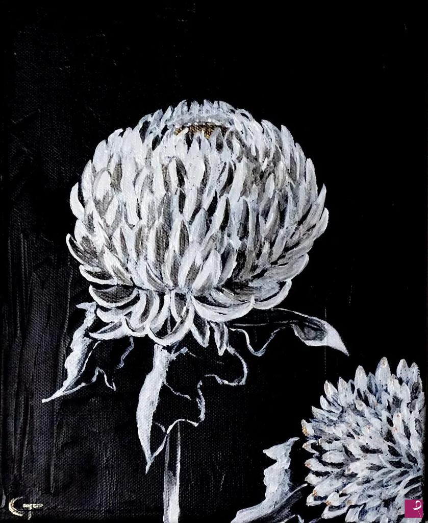 quadri in vendita online - The withe flower