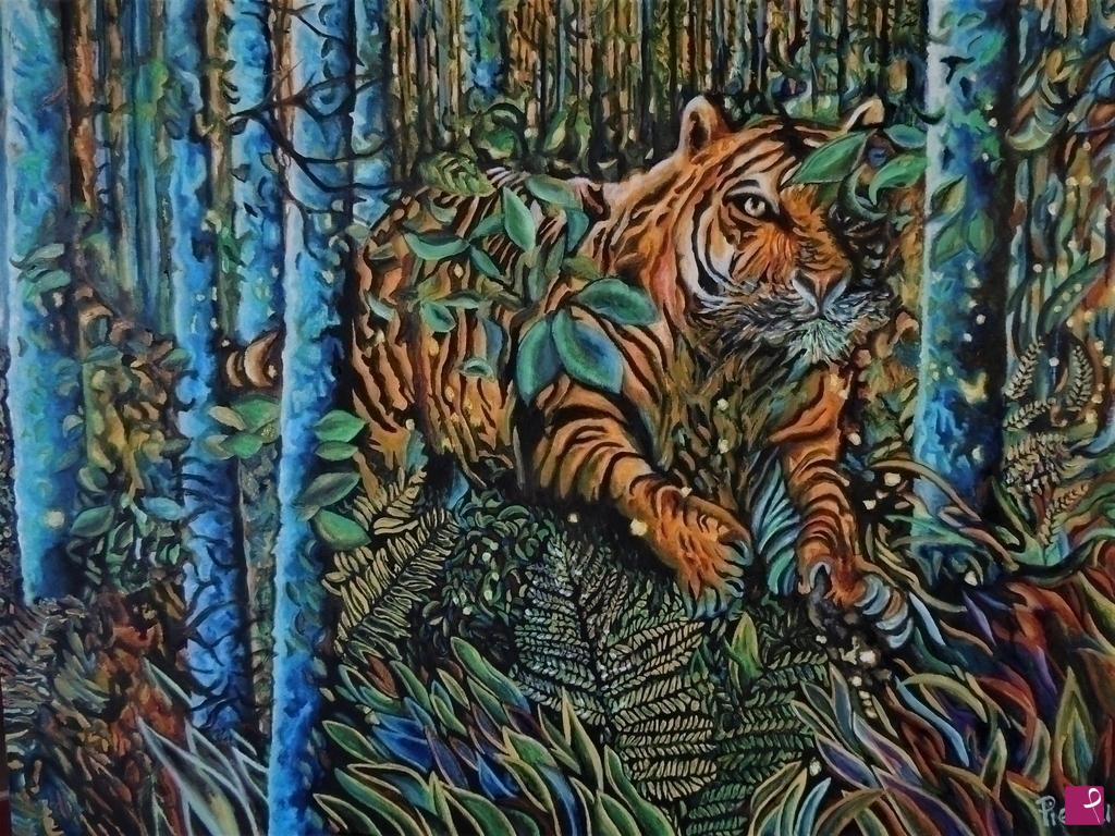 quadri in vendita online - Tiger Fire