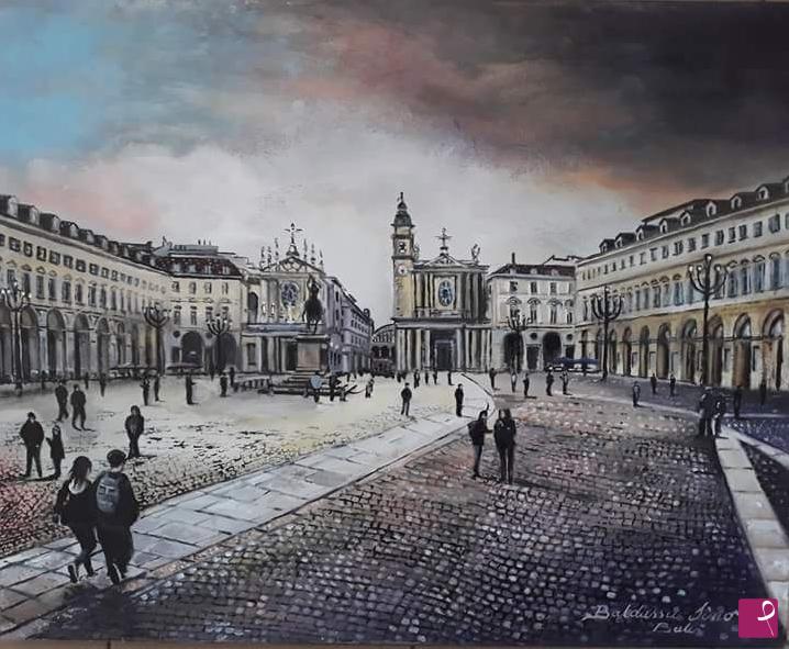 quadri in vendita online - TORINO PIAZZA SAN CARLO