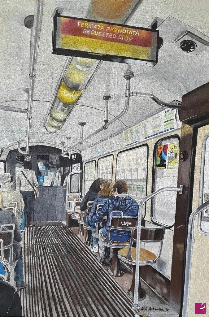 quadri in vendita online - Torino, tram n. 15