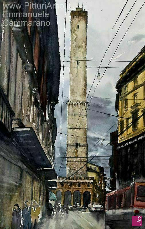 quadri in vendita online - Torre degli Asinelli - Bologna