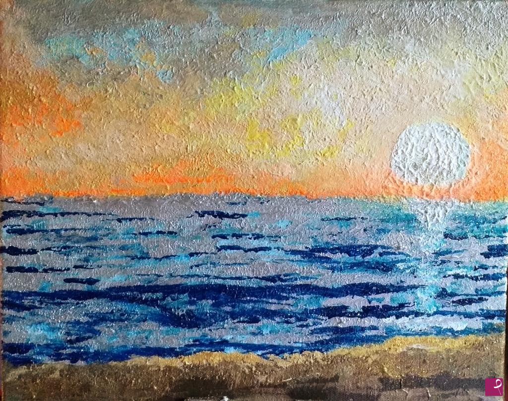 quadri in vendita online - Tramonto di novembre 