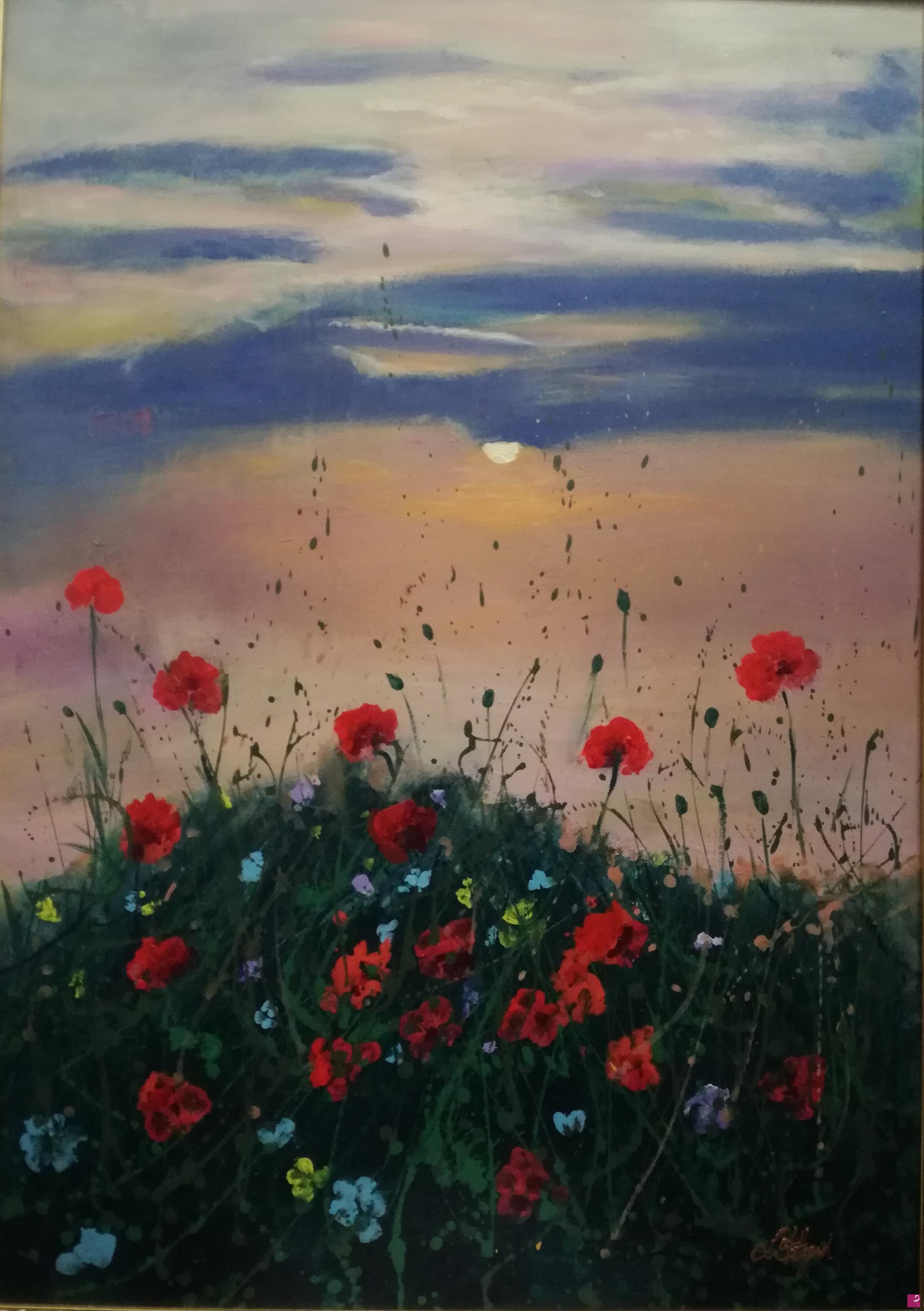 quadri in vendita online - tramonto in fiore
