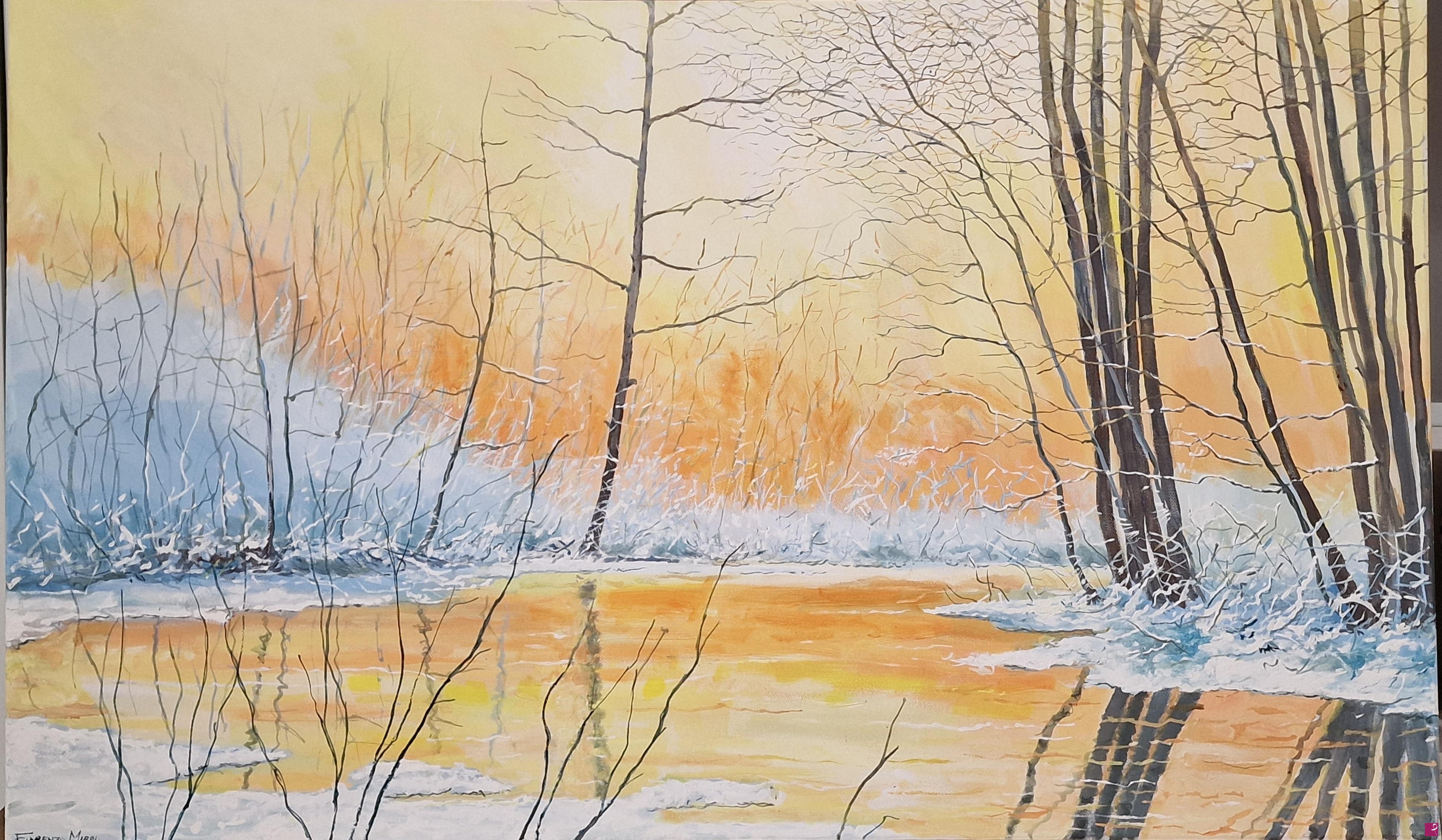 quadri in vendita online - tramonto invernale