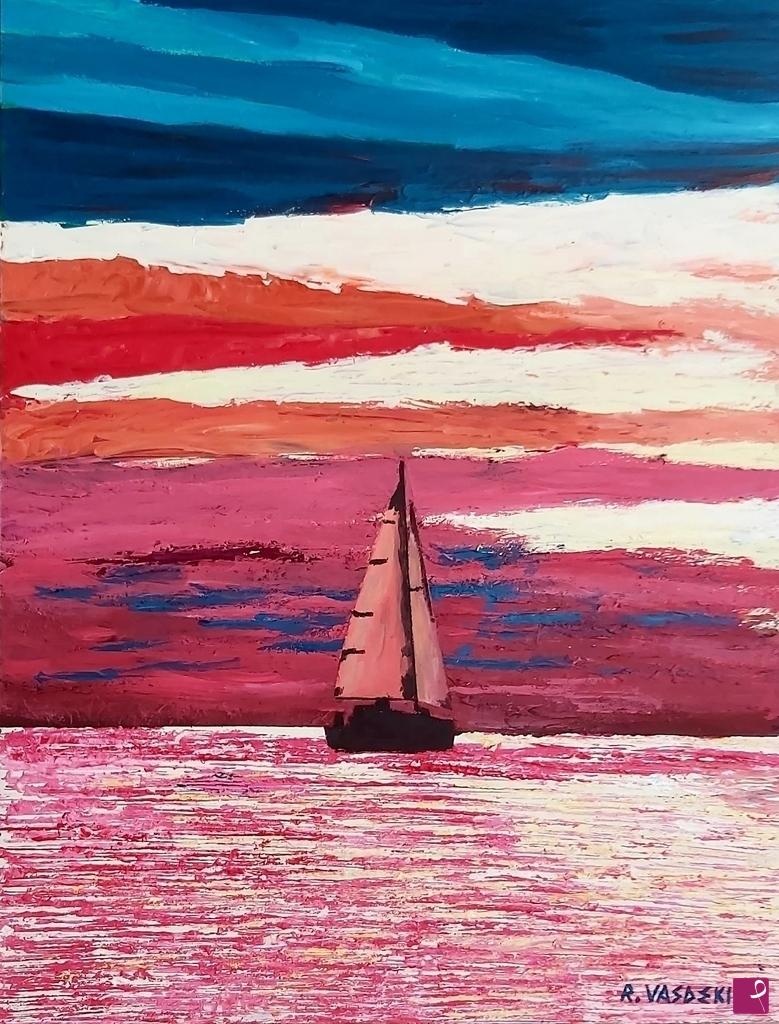 quadri in vendita online - TRAMONTO MULTICOLOR 2