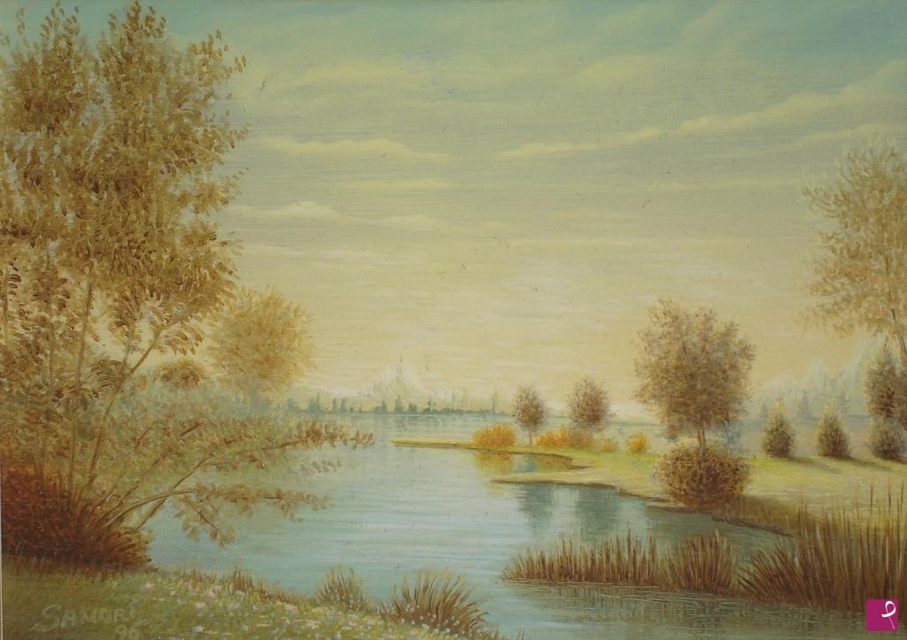 quadri in vendita online - Tramonto sereno