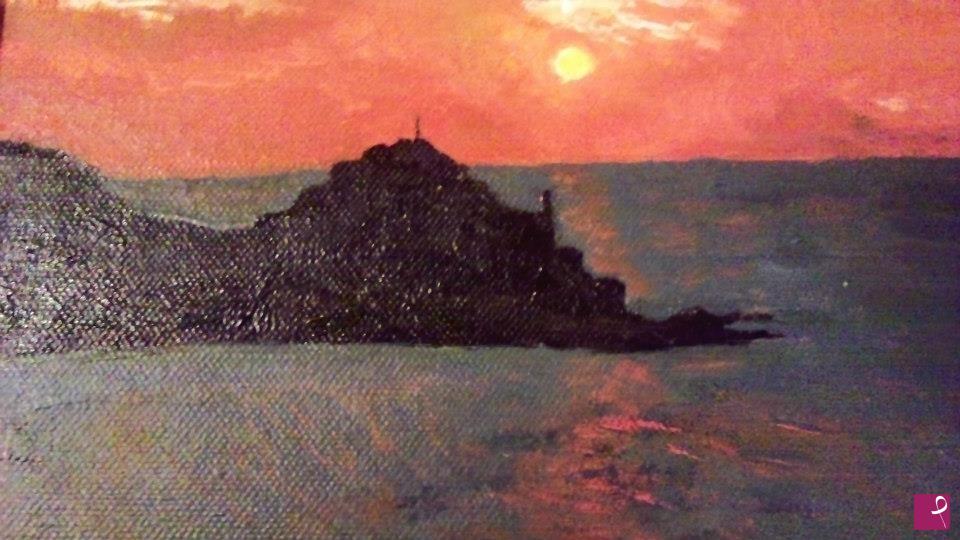 quadri in vendita online - tramonto su castelsardo