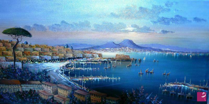 disponibile quadro - Tramonto sul Golfo di Napoli - Luigi Varlese