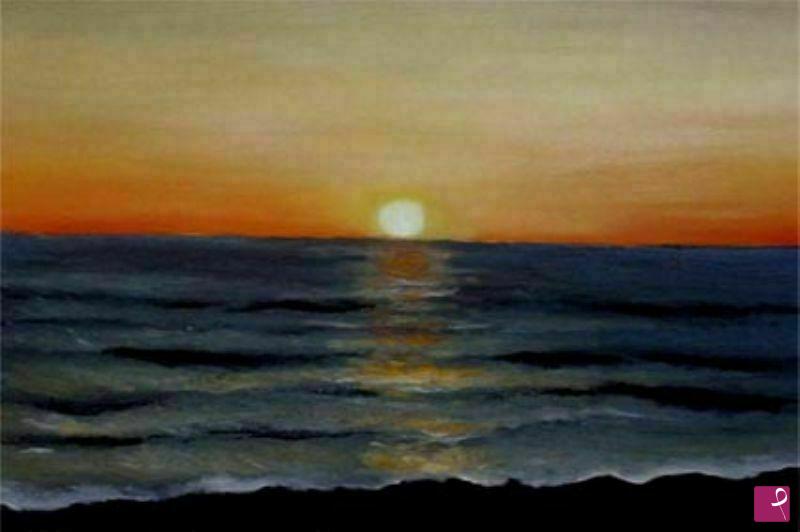 quadri in vendita online - tramonto sul mare